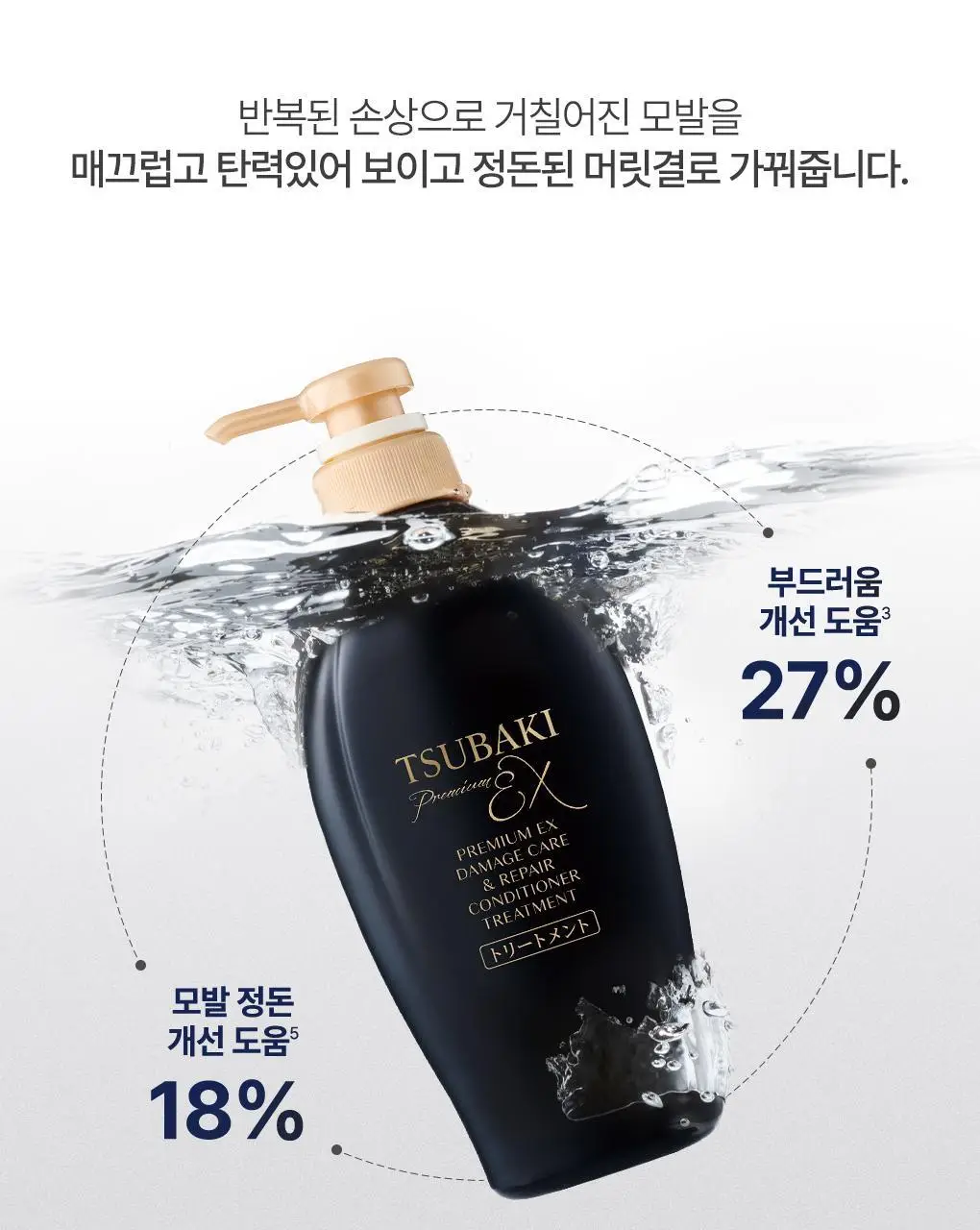 [집중영양케어] 츠바키 프리미엄 EX 데미지케어 & 리페어 컨디셔너 트리트먼트 450ml 상세페이지 8